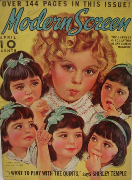 MODERN SCREEN magazine cover Issue 77 April 1937